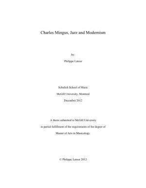 Charles Mingus, Jazz and Modernism