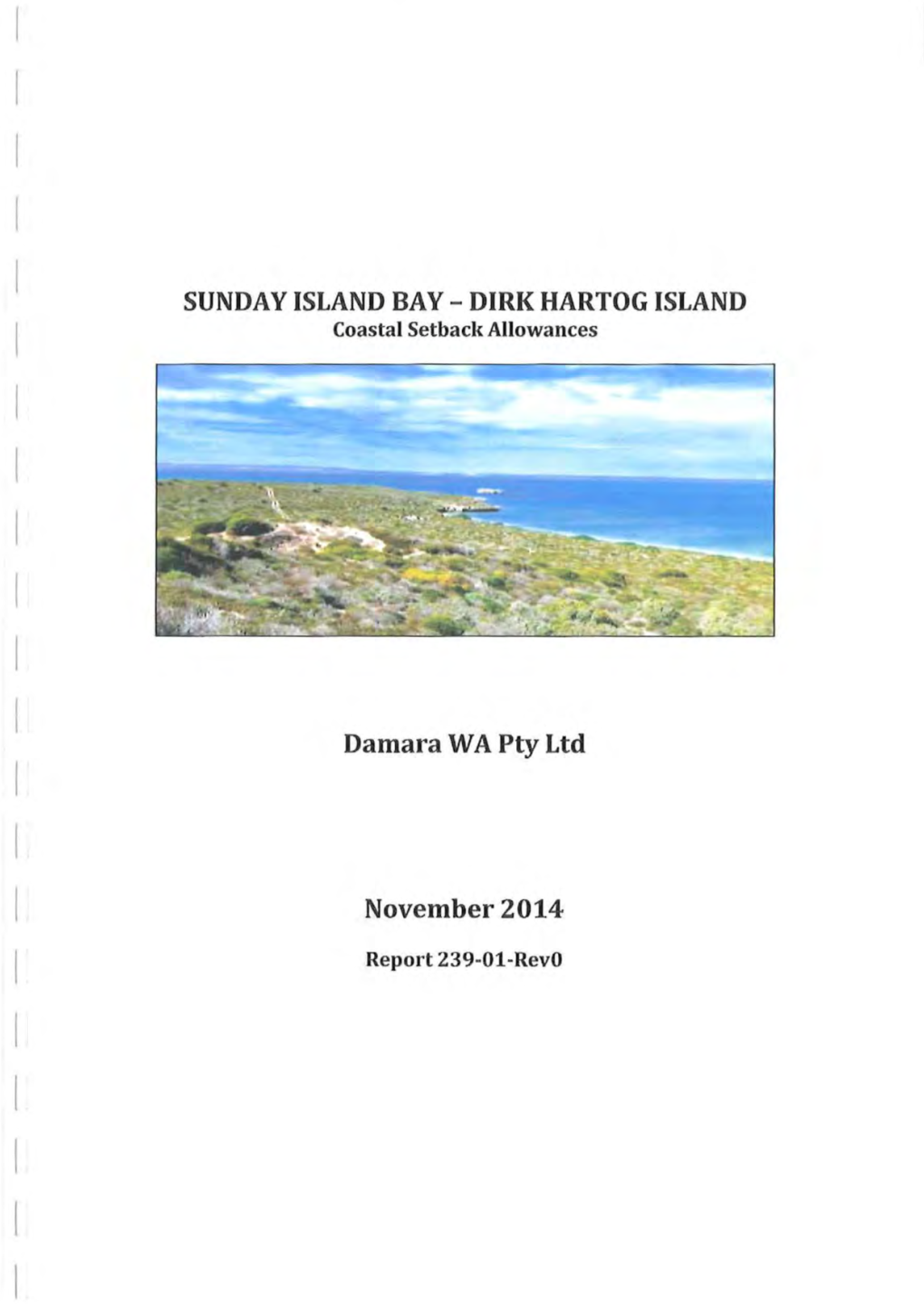 DIRK HARTOG ISLAND Coastal Setback Allowances