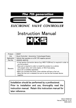 EVC 7 Manual 01 Outline 2020 02 27