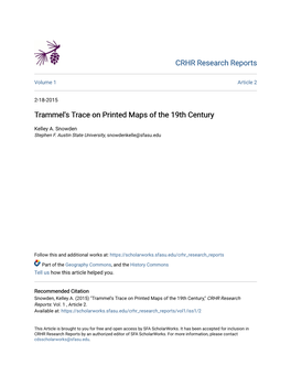 Trammel's Trace on Printed Maps of the 19Th Century