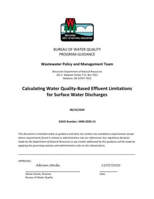 Calculating Water Quality-Based Effluent Limitations for Surface Water Discharges