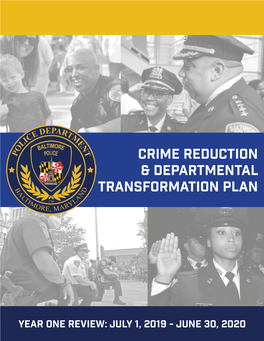 Crime Reduction & Departmental Transformation Plan