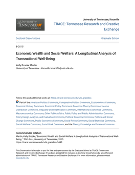 Economic Wealth and Social Welfare: a Longitudinal Analysis of Transnational Well-Being