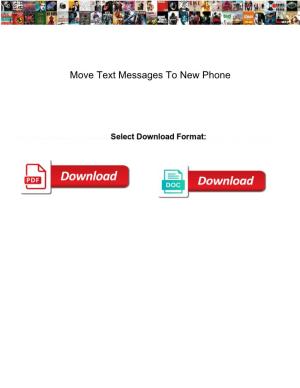 Move Text Messages to New Phone