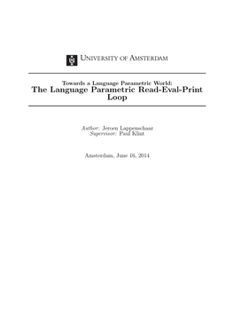 The Language Parametric Read-Eval-Print Loop