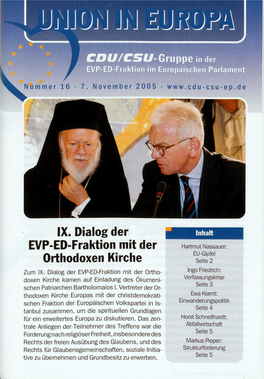 UID 2005 Nr. 36 Beilage: Union in Europa Nr. 16, Union in Deutschland
