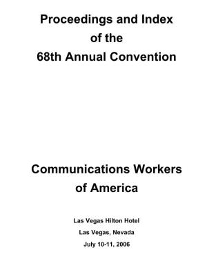 Proceedings and Index of the 68Th Annual Convention