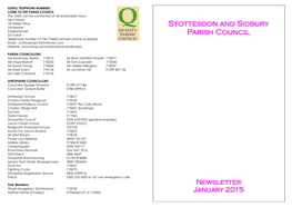 Stottesdon and Sidbury Parish Council Cannot in Any Circumstances Ac- Cept Responsibility for Errors Or Omissions of Advice Given in This Publication