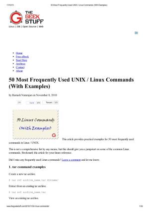 50 Most Frequently Used UNIX / Linux Commands (With Examples)