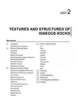 Textures and Structures of Igneous Rocks