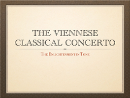 The Viennese Classical Concerto