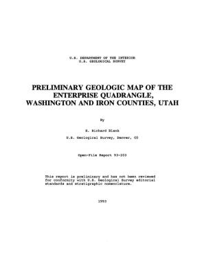 Preliminary Geologic Map of the Enterprise Quadrangle, Washington and Iron Counties, Utah