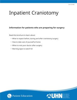 Inpatient Craniotomy