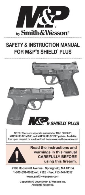 Safety & Instruction Manual for M&P®9 Shield™ Plus