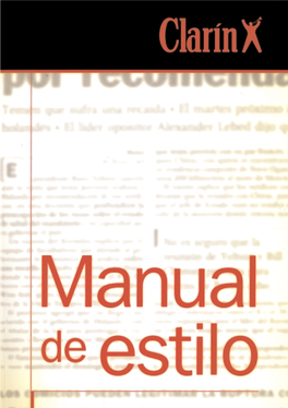 Manual De Estilo De Clarín