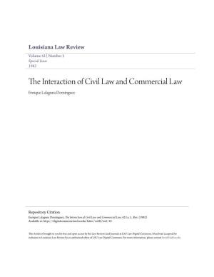 The Interaction of Civil Law and Commercial Law, 42 La