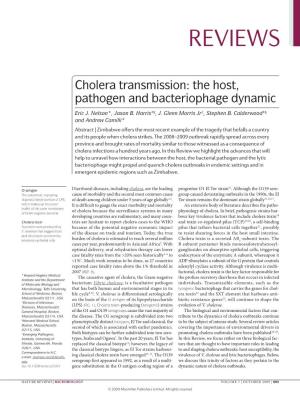 Cholera Transmission: the Host, Pathogen and Bacteriophage Dynamic