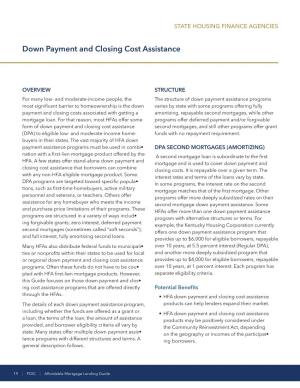 Down Payment and Closing Cost Assistance