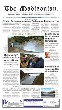 Ruby Valley Celebrates Dam Renovations
