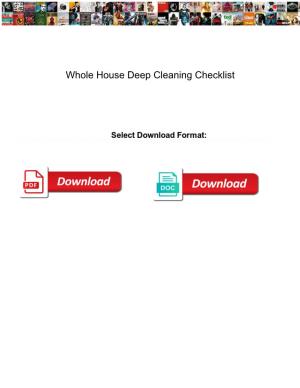 Whole House Deep Cleaning Checklist