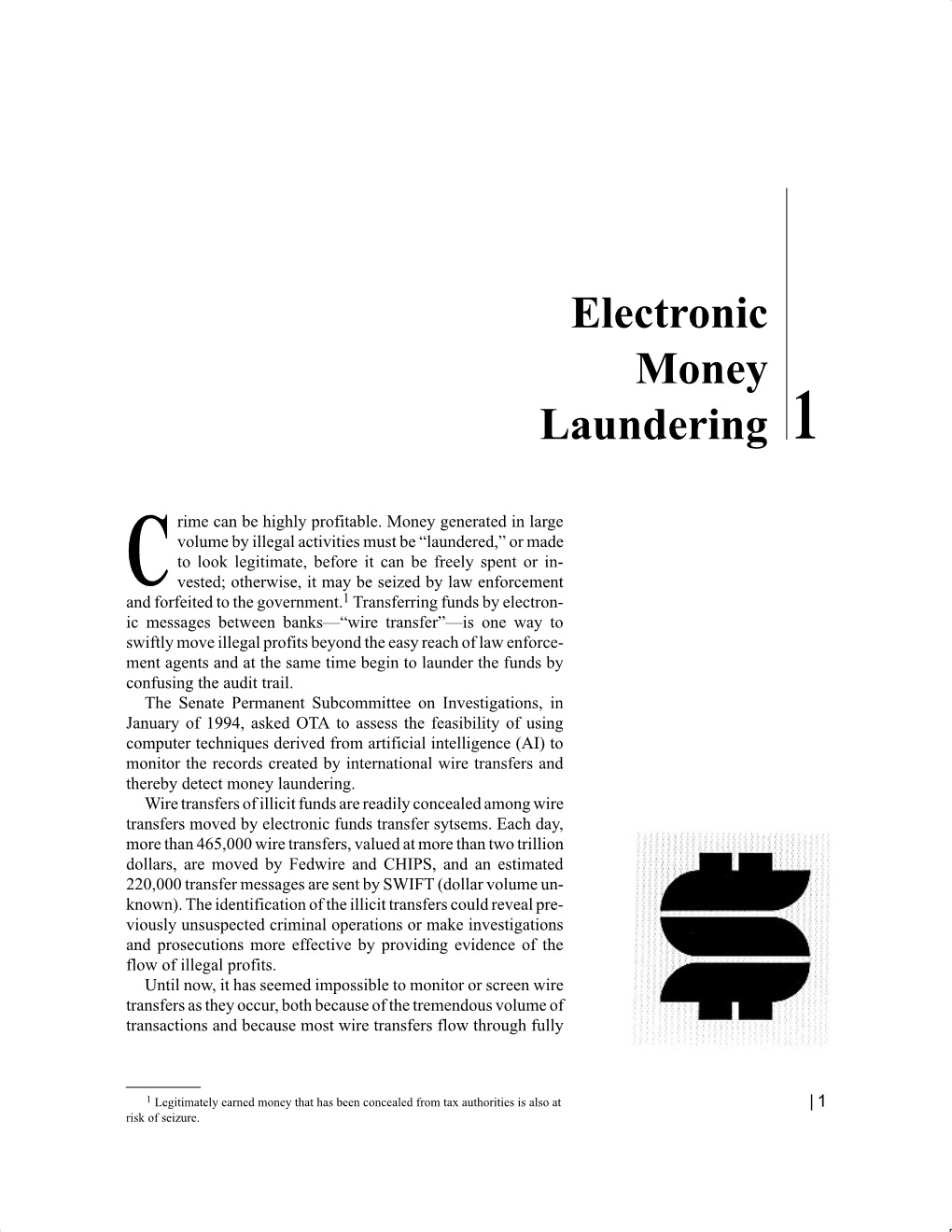 Electronic Money Laundering