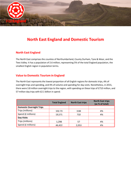North East England and Domestic Tourism