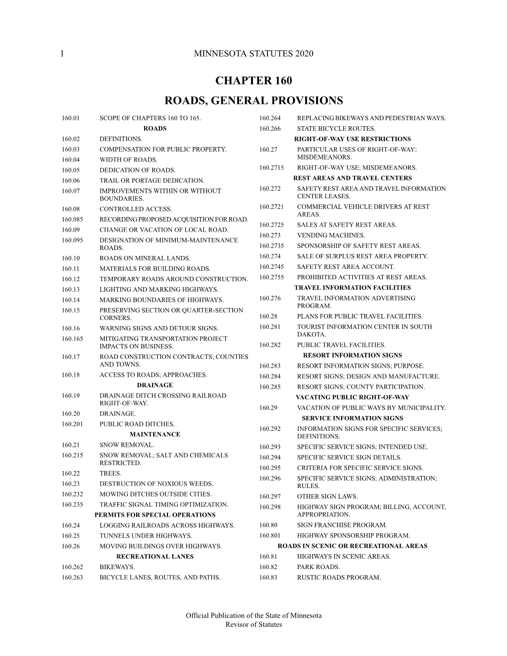 Minnesota Statutes 2020, Chapter