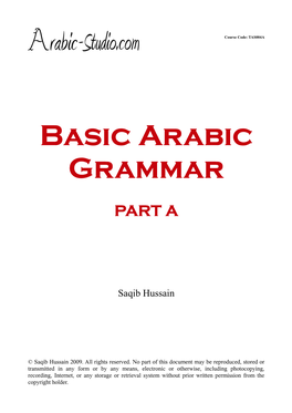 Basic Arabic Grammar