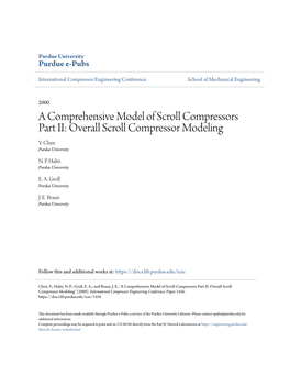 Overall Scroll Compressor Modeling Y