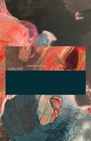 HAUNT - 2018 : Cover Image: Andrea Welton Untitled | Ink, Acrylic, and Pumice on Canvas | 54X102” | 2018 HAUNT Journal of Art