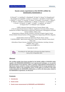 Kaonic Atoms Experiment at the DAΦNE Collider by SIDDHARTA/SIDDHARTA-2