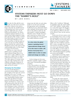 The Systems Thinker V16N2M