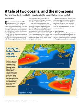 A Tale of Two Oceans, and the Monsoons Tiny Seafloor Shells Could Offer Big Clues to the Forces That Generate Rainfall