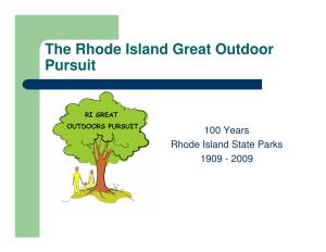 The Rhode Island Great Outdoor Pursuit