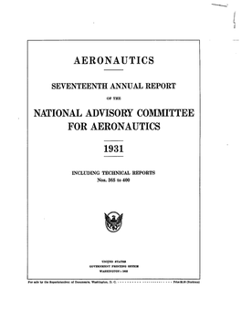 Aeronautics National Advisory for Committee