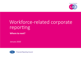 Workforce-Related Corporate Reporting Where to Next?