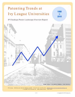 Patenting Trends at Ivy League Universities