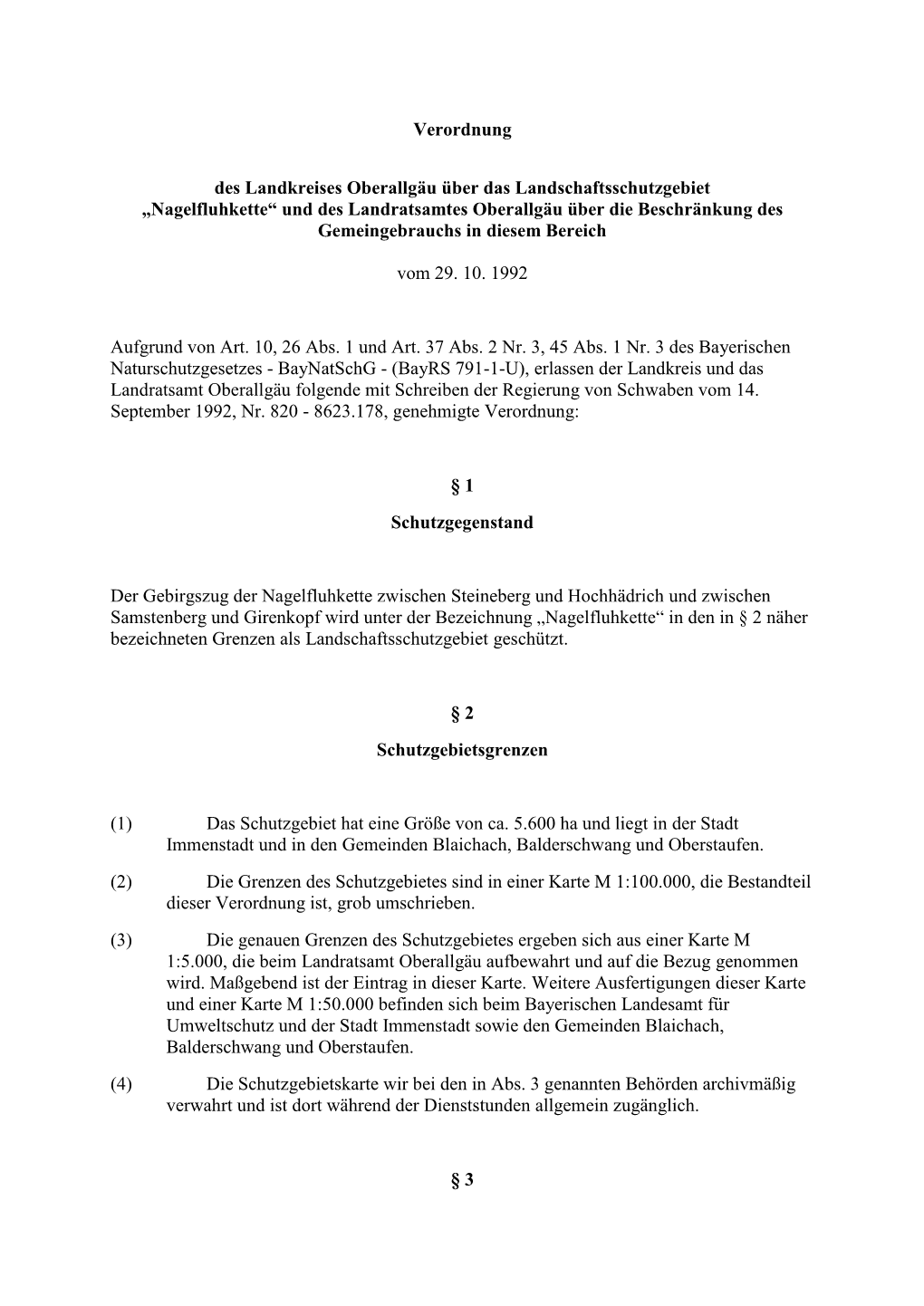 Landschaftsschutzgebiet Nagelfluhkette