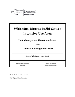 Whiteface Mountain UMP Amendment