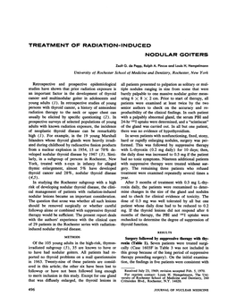 Treatment of Radiation-Induced Nodular Goiters