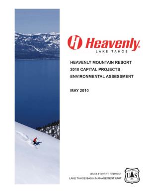 Heavenly Mountain Resort 2010 Capital Projects Environmental Assessment