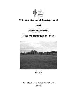 Tokoroa Memorial Sportsground