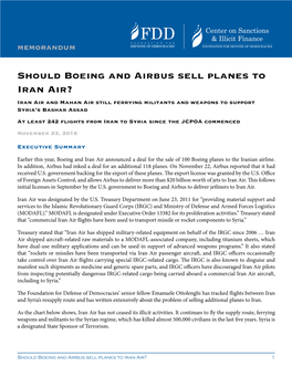Should Boeing and Airbus Sell Planes to Iran Air?