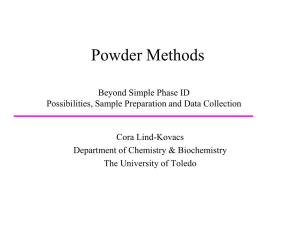 Powder Methods Handout