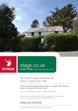 The White Cottage, Stamford Hill Stratton, Bude, EX23 9AX