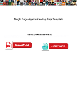 Single Page Application Angularjs Template
