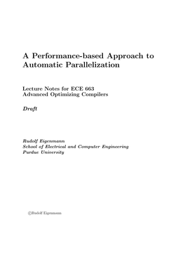 A Performance-Based Approach to Automatic Parallelization