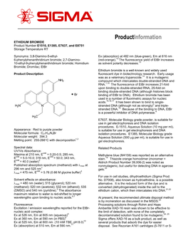 Ethidium Bromide Solution