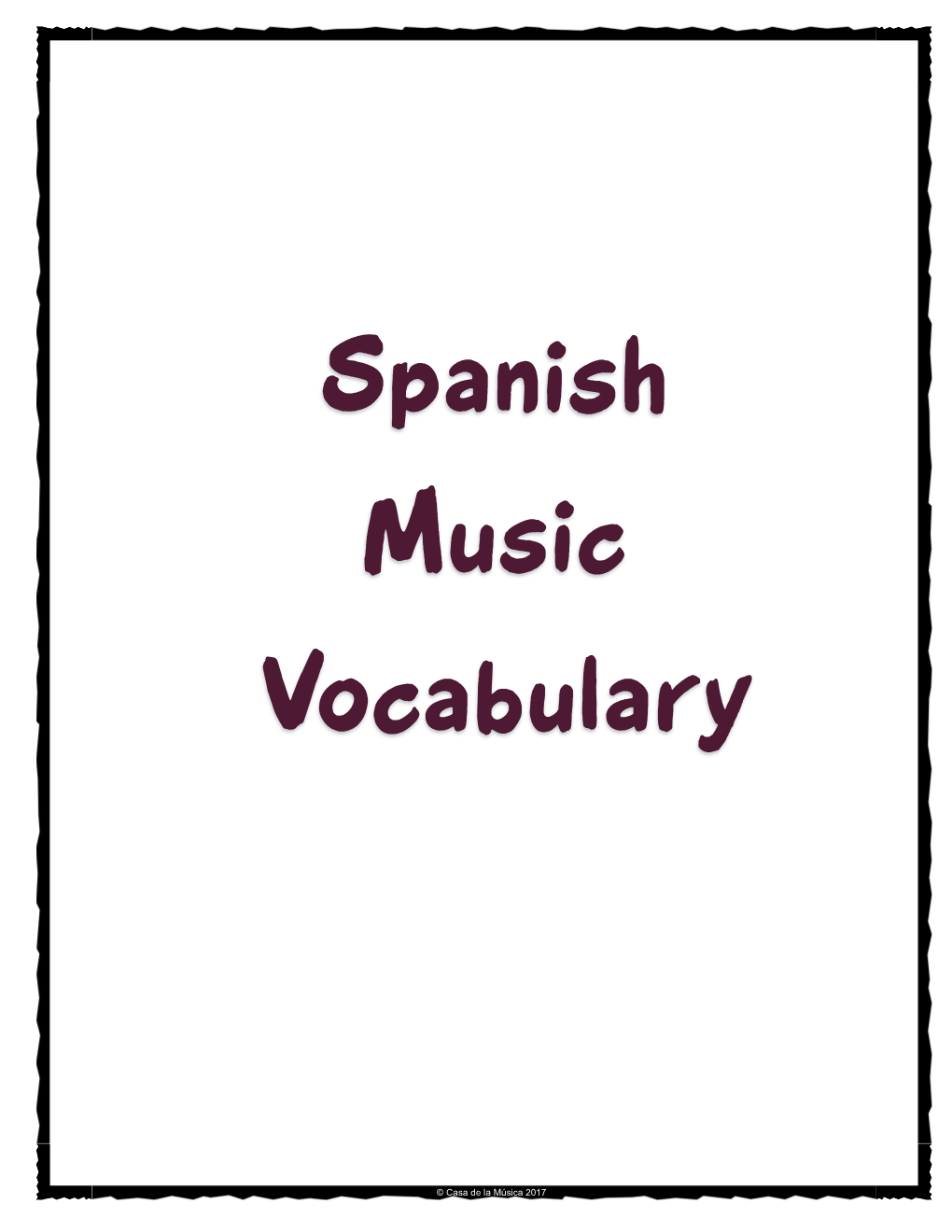 Spanish Vocabulary