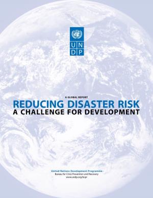 Reducing Disaster Risk a Challenge for Development
